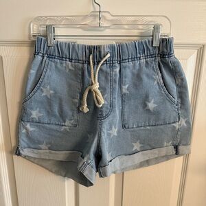 Women’s No Boundaries Light Blue Star Jean Shorts Size L